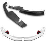 For 2004-2008 Mazda RX8 RX-8 MS-Style Painted White Front Bumper Spoiler Lip  2pc
