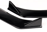 For 2019-2021 Mazda 6 Atenza Painted Black Front Bumper Body Kit Spoiler Lip + Side Skirt Rocker Winglet Canard Diffuser Wing  (Glossy Black) 5PCS