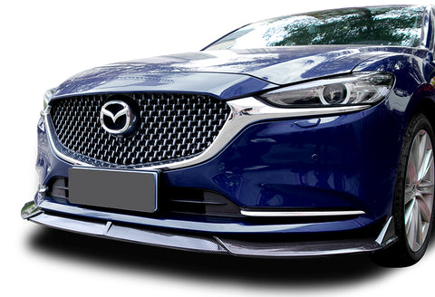 For 2019-2021 Mazda 6 Atenza JDM Carbon Look Color  Front Bumper Body Splitter Spoiler Lip  3 PCS
