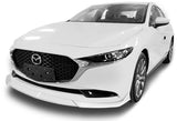 For 2019-2023 Mazda 3 Mazda3 JDM Painted White Color Front Bumper Body Kit Spoiler Lip 3PC