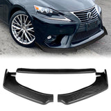 For For 14-16 Lexus IS250 IS350 Carbon Look Front Bumper Body Kit Spoiler Lip + Side Skirt Rocker Winglet Canard Diffuser Wing  Body Splitter ABS ( Carbon Style) 5PCS