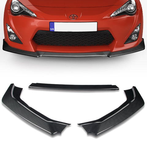 For 2012-2016 Toyota 86/FR-S FT86 GT86 CS-Style Carbon Color Front Bumper Body Kit Lip 3pc