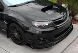 For 2011-2014 Subaru WRX STi CS2-Style JDM Painted Black Color Front Bumper Splitter Lip 3 pcs