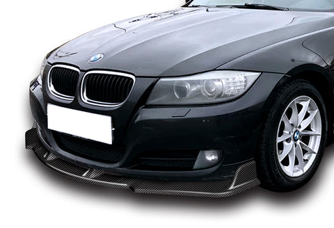 For 2009-2011 BMW E90 4DR/Sedan 328i 335i Carbon Look Color Front Bumper Body Kit Lip 3pcs