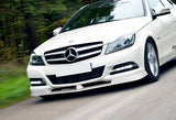 For 2012-2014 Mercedes C300 C350 W204 Painted White Color Front Bumper Body Splitter Lip 3 pcs