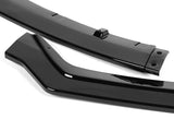 For 2018-2021 Infiniti Q50 Sport Painted Black Color Front Bumper Splitter Spoiler Lip Kit 3 pcs