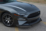 For 2018-2020 Ford Mustang Carbon Look Color  GT-Style Front Bumper Body Kit Splitter Lip 3 pcs