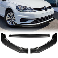 For 2018-2021 Volkswagen Golf MK7.5 Carbon Look Color Front Bumper Splitter Spoiler Lip 3 Pcs