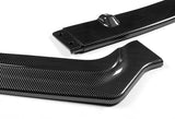 For For  17-22 Infiniti Q60 Coupe Carbon Look Front Bumper Body Kit Spoiler Lip + Side Skirt Rocker Winglet Canard Diffuser Wing  Body Splitter ABS ( Carbon Style) 5PCS