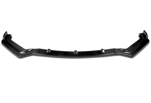 For 2017-2022 Infiniti Q60 Coupe Real Carbon Fiber V-Style Front Bumper Lip Kit 3 Pcs