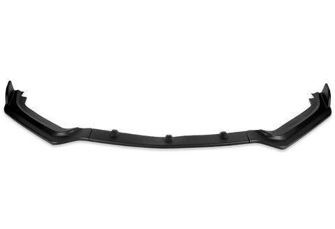 2017 - 2022 Infiniti Q60 Coupe Unpainted Matte Black Color V-Style Front Bumper Splitter Spoiler Lip Kit 3 Pcs