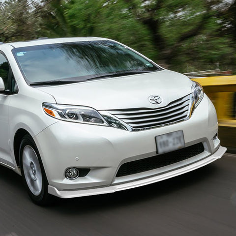 For 2011-2015 Toyota Sienna MP-Style Painted White Color Front Bumper Spoiler Splitter Lip 3 Pcs