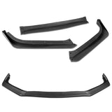 For 2013-2015 Honda Civic 4DR Carbon Look Color Aero-Style Front Bumper Splitter Lip 3pcs