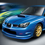 For 2006-2007 Subaru Impreza WRX STi S204 Painted Blue Color Front Bumper Spoiler Lip 3 Pcs