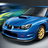 For 2006-2007 Subaru Impreza WRX STi S204 Carbon Look Style Color Front Bumper Splitter Spoiler Lip  3 Pcs