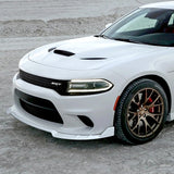 For 2015-2021 Dodge Charger RA-Style Painted White Color Front Bumper Splitter Spoiler Lip  3 Pcs