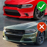 For 2015-2021 Dodge Charger RA-Style Painted Carbon Look Style Color Front Bumper Splitter Spoiler Lip 3 Pcs
