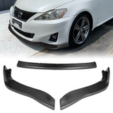 For 2011-2013 Lexus IS250 IS350 Real Carbon Fiber Front Bumper Splitter Spoiler Lip 3 Pcs