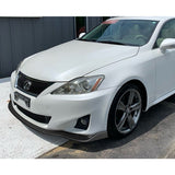 For 2011-2013 Lexus IS250 IS350 JDM Unpainted Matte Black  Color Front Bumper Splitter Spoiler Lip Kit 3 Pcs