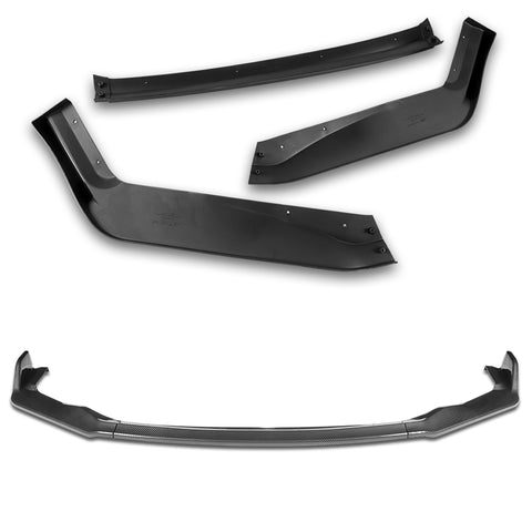 For 2017-2020 Lexus IS-Series AR-Style Carbon Look Front Bumper Body Spoiler Lip + Side Skirt Rocker Winglet Canard Diffuser Wing  Body Splitter ABS ( Carbon Style) 5PCS