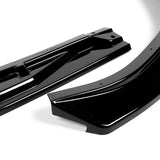For 2020-2021 Hyundai Sonata CK-Style Painted Black Color Front Bumper Splitter Spoiler Lip 3 Pcs