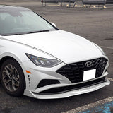 For 2020-2021 Hyundai Sonata CK-Sty Painted White Color Front Bumper Splitter Spoiler Lip 3 Pcs