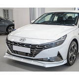 For 2021-2022 Hyundai Elantra Painted White Color Front Bumper Body Splitter Spoiler Lip 3 Pcs