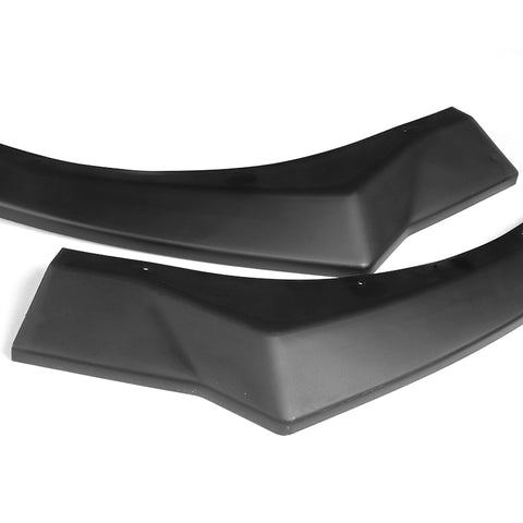 For 2021-2022 Hyundai Elantra Unpainted Matte Black Color Front Bumper Body Kit Splitter Spoiler Lip 3 Pcs