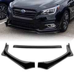 For 2018-2020 Subaru Legacy STi-Style Painted Black Color Front Bumper Splitter Spoiler Lip 3 Pcs