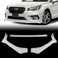 For 2018-2020 Subaru Legacy STi-Style Painted White Color Front Bumper Splitter Spoiler Lip 3 Pcs