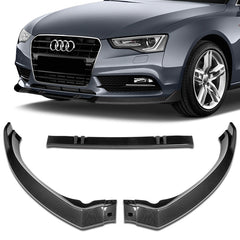 For 2013-2016 Audi A5/S5 Carbon Look Front Bumper Body Kit Spoiler Splitter Lip  3pcs