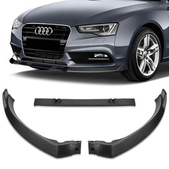 For 2013-2016 Audi A5/S5 Matt Black Front Bumper Body Kit Spoiler Splitter Lip  3pcs