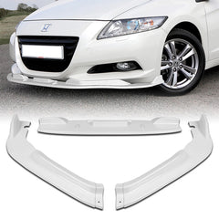 For 2011-2012 Honda CR-Z JP-Style Painted White Color Front Bumper Splitter Spoiler Lip 3 Pcs