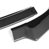 For 2018-2023 Kia Stinger CK-Style Painted Carbon Look Color Front Bumper Splitter Spoiler Lip Kit 3 Pcs