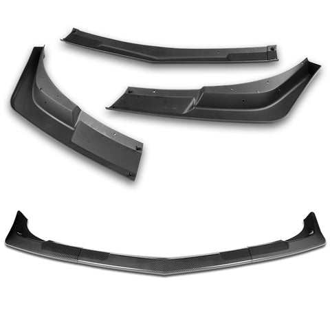 For 2014-2015 Chevy Camaro SS Z28 Carbon Look Front Bumper Body Kit Spoiler Lip + Side Skirt Rocker Winglet Canard Diffuser Wing  Body Splitter ABS ( Carbon Style) 5PCS