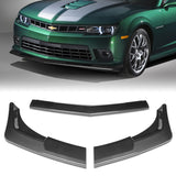 For 2014-2015 Chevy Camaro SS Z28 Carbon Look Front Bumper Body Kit Spoiler Lip + Side Skirt Rocker Winglet Canard Diffuser Wing  Body Splitter ABS ( Carbon Style) 5PCS