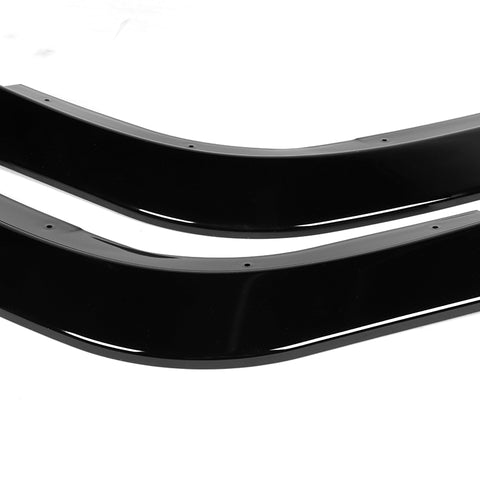 For 2015-2024 Dodge Challenger SXT Painted Black Color Front Bumper Splitter Spoiler Lip 3 Pcs