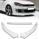 For 2010-2013 Volkswagen Golf MK6 GTI Painted White Front Bumper Spoiler Lip Kit  3pcs