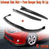 For 2011-2017 Toyota Sienna SE MP-Style Carbon Look Front Bumper Spoiler Lip + Side Skirt Rocker Winglet Canard Diffuser Wing  Body Splitter ABS ( Carbon Style) 5PCS