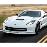 For 2014-2019 Corvette C7 ST-Style Painted White Color Front Bumper Splitter Spoiler Lip 3 Pcs