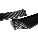 For 2011-2014 Dodge Charger SRT Real Carbon Fiber Front Bumper Body Spoiler Lip 3 Pcs