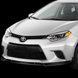For 2014-2016 Toyota Corolla Base Model Carbon Fiber Front Bumper Spoiler Lip  3pcs