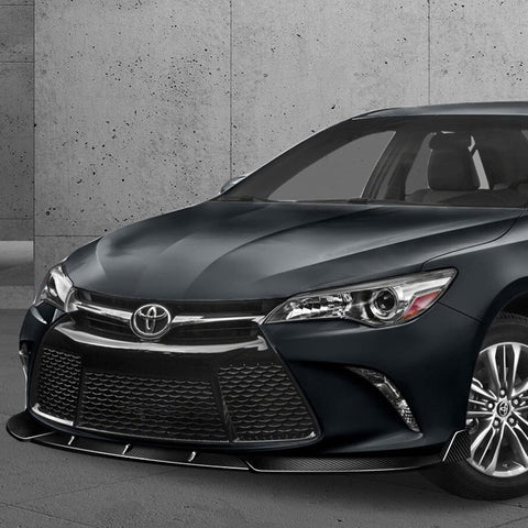 For 2015-2017 Toyota Camry Real Carbon Fiber Front Bumper Splitter Spoiler Lip  3pcs
