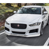 For 2016-2019 Jaguar XE STP-Style Painted White Color Front Bumper Splitter Spoiler Lip 3 Pcs