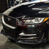 For 2016-2019 Jaguar XE Real Carbon Fiber Front Bumper Body Splitter Spoiler Lip  3pcs