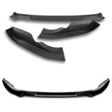 For 2009-2012 Nissan 370Z CT-Style Painted Black Color Front Bumper Splitter Spoiler Lip 3 Pcs