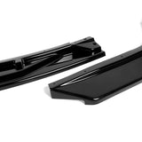For 2008-2013 Infiniti G37 Coupe JDM Painted Black Color Front Bumper Splitter Spoiler Lip 3 Pcs