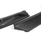 For 2008-2013 Infiniti G37 2DR Unpainted Matte Black Color STP-Style Front Bumper Splitter Spoiler Lip 3 Pcs
