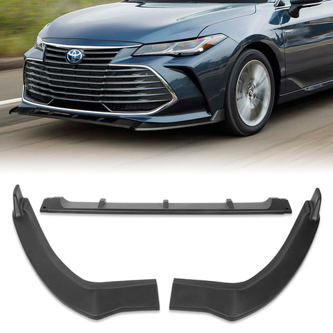 For 2019-2021 Toyota Avalon STP-Style Matt Black Front Bumper Body Spoiler Lip + Side Skirt Rocker Winglet Canard Diffuser Wing  Body Splitter ABS (Matte Black) 5PCS