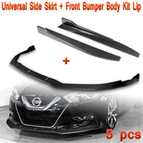 For 2016-2018 Nissan Maxima GT-Style Carbon Look Front Bumper Body Spoiler Lip + Side Skirt Rocker Winglet Canard Diffuser Wing  Body Splitter ABS ( Carbon Style) 5PCS